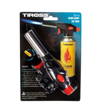 PALNIK RĘCZNY GAZOWY + 4 KARTUSZE NABOJE GAZOWE