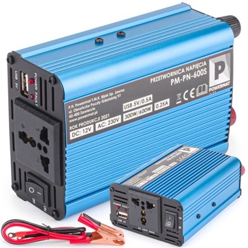 Przetwornica NAPIĘCIA Samochodowa 12V 230V 600W