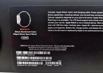 ЧАСЫ СЕРИИ 8 45ММ СЕРЕБРЯНЫЕ ОПИСАНИЕ