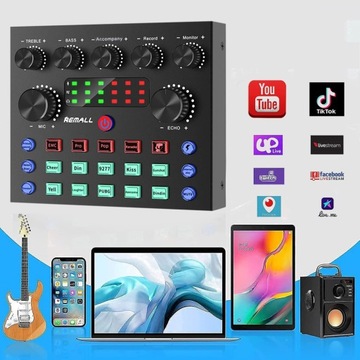 БЕСПРОВОДНАЯ ЗВУКОВАЯ КАРТА BLUETOOTH АУДИОМИКШЕР ПРЯМАЯ ПОТОКОВАЯ ТРАНСЛЯЦИЯ