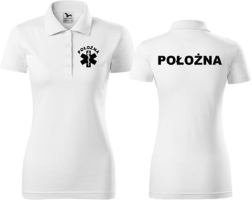 Damska Medyczna Koszulka Polo Położna Bawełna M