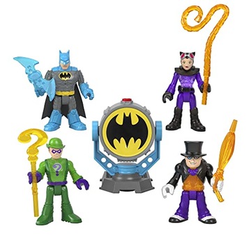 Imaginext DC Super Friends Bat-Tech BatSignal RUCHOME FIGURKI Zestaw BATMAN