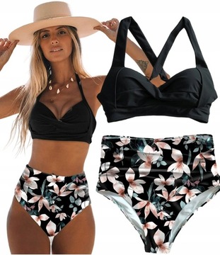 STRÓJ KĄPIELOWY DWUCZĘSCIOWY BIKINI WIĄZANIE / XL