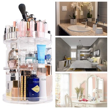 Поворотный органайзер для косметики, акриловых украшений.