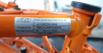 KTM RC 390 15- БЕЗАВАРИЙНАЯ РАМА + ДОКУМЕНТЫ