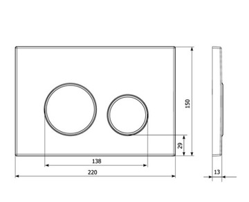 Кнопка смыва для унитаза РАЗНЫЕ ЦВЕТА Cersanit