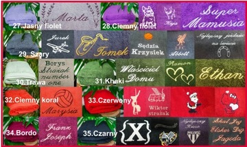 Хлопковое полотенце 50 x100 с именем персонализации вышивка 550G 35 цветов