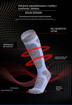 Zagęszczają skarpety termiczne z długą lufą