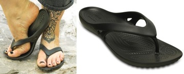 Crocs czarne buty Japonki klapki Kadee II Flip ROZMIAR W6 36-37