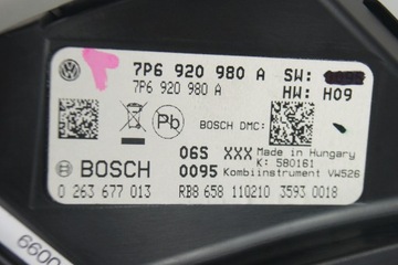 GD TOUAREG 7P6 TDI PŘÍSTROJOVÁ DESKA BUDÍKY 7P6920980A USA