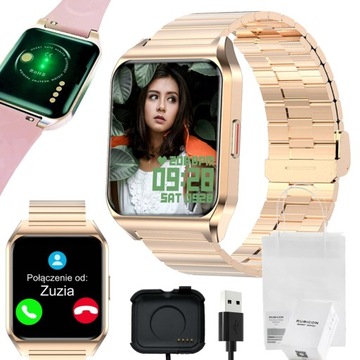 SMARTWATCH DAMSKI ROZMOWY SPORT PULS TEMP. 1,69''