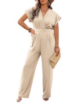 SHEIN PLUS SIZE DAMSKI KOMBINEZON ELEGANCKI ECRU 44 1DH