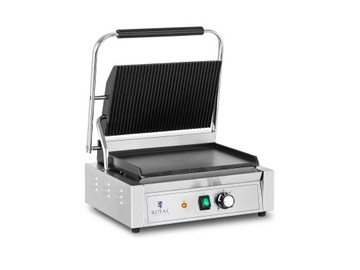 GRILL KONTAKTOWY OPIEKACZ DO BUŁEK KEBABA GŁADKO-RYFLOWANY 2200W