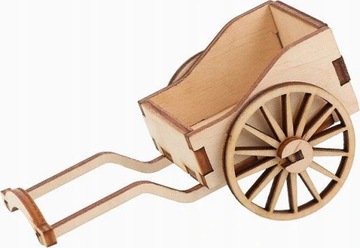 WÓZ PRZYCZEPKA 3D LAS W SŁOIKU OGRÓDEK 10 cm V3