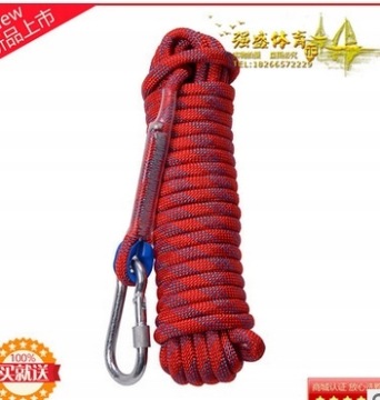 СУХОЖИЛЬНАЯ ВЕРЕВКА 10М 10ММ СТАТИЧЕСКАЯ КРАСНАЯ