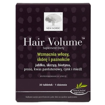 Hair Volume 30 tabletek GĘSTOŚĆ OBJĘTOŚĆ włosów