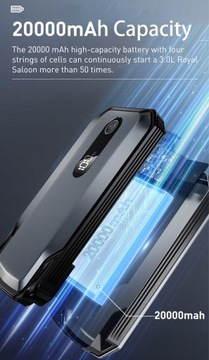 Автомобильный стартер Baseus 20000 мАч Power Bank 2000A
