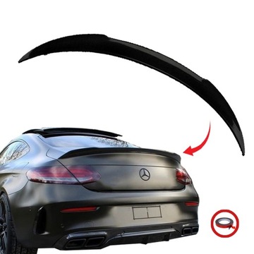 LOTKA SPOILER Mercedes Benz C-class W205 Coupe FD Style Czarny Połysk