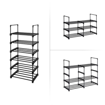 Модульная полка для обуви, металлическая подставка, 6 полок