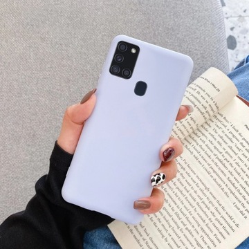 ЧЕХОЛ ДЛЯ SAMSUNG A21S СИЛИКОНОВЫЙ ЦВЕТ МЯГКИЙ ЧЕХОЛ + СТЕКЛО