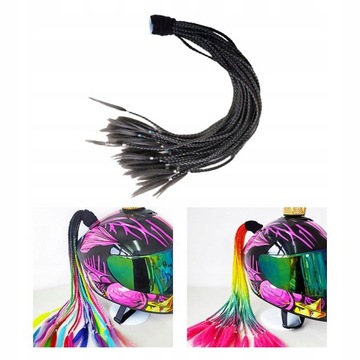 Warkocze na kask motocyklowy Kucyk 55cm-60cm Punk