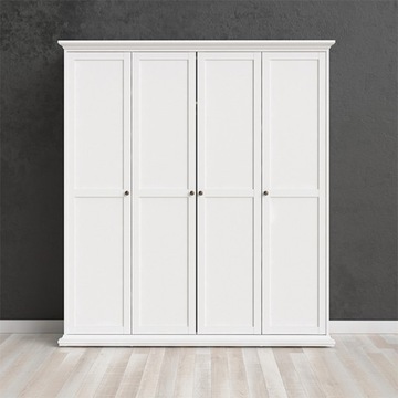 Szafa biały mat duża klasyczna czysta biel 181 x 200 x 60 cm
