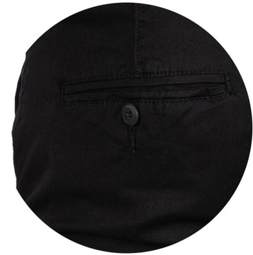 Spodnie męskie CHINOSY materiałowe czarne Riki r34