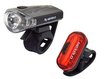 ZESTAW LAMPKI ROWEROWE PRZÓD + TYŁ DO ROWERU LED