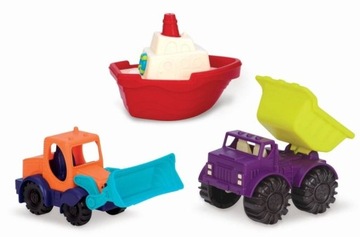 Pojazdy do zabawy Wywrotka Koparka Łódka B.toys 3+