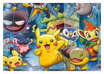 HAFT DIAMENTOWY MOZAIKA DIAMENTOWA ZESTAW 5D DLA DZIECI 30*40 PIKACHU