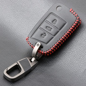 Кожаный чехол для ключей VW Golf 7 Tiguan SKODA Kodiaq SEAT Leon