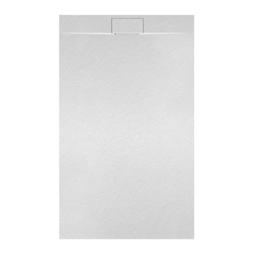 BRODZIK PRYSZNICOWY STRUKTURA KAMIENIA PROSTOKĄTNY MIKO BIAŁY 120x90 CM