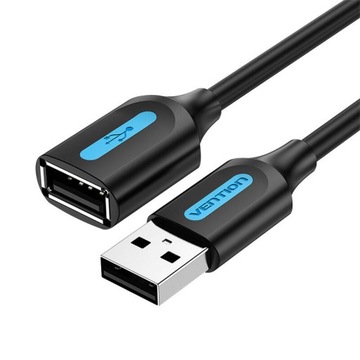 VENTION NIKLOWANY PRZEDŁUŻACZ USB KABEL PRZEWÓD USB-A 2.0 DO KOMPUTERA 1,5M