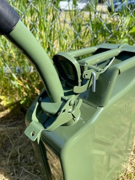 Канистра, емкость: 20 л, металл, нержавеющая сталь, зеленая, аппликация