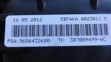 CITROEN DS5 12r ПОДУШКА БЕЗОПАСНОСТИ ПАССАЖИРА