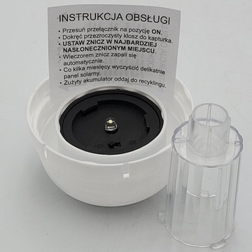 Солнечная могильная свеча Светодиодный солнечный фонарь Белая святыня Роза 25 см