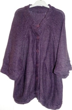 SWETER KAMIZELKA KIMONO FIOLET ROZM. XL