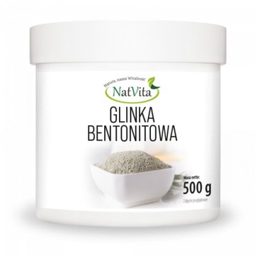 Bentonit Glinka Bentonitowa Bentonit Wapniowy Montmorylonit 500g NatVita