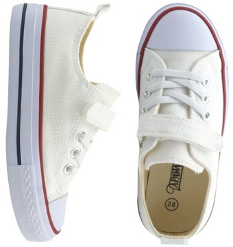 TRAMPKI DZIECIĘCE BUTY SPORTOWE NISKIE TENISÓWKI SZKOLNE NA RZEPY R. 35