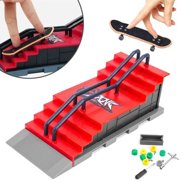 DESKOROLKA MINI FINGER TRUCK DESKOROLKA DO SKATE PARKU Z AKCESORIAMI RAMPY