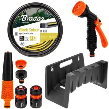 САДОВЫЙ ШЛАНГ 1/2 дюйма, 50 М ДЕРЖАТЕЛЬ ШЛАНГА СОЕДИНИТЕЛИ СПРИНКЕРА ДЛЯ ПИСТОЛЕТА