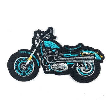 NASZYWKA MOTOCYKLOWA MOTOCYKL NIEBIESKI