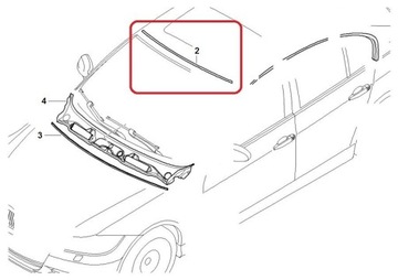 BMW E90 ВЕРХНИЙ УПЛОТНИТЕЛЬ ВЕТРОВОГО СТЕКЛА
