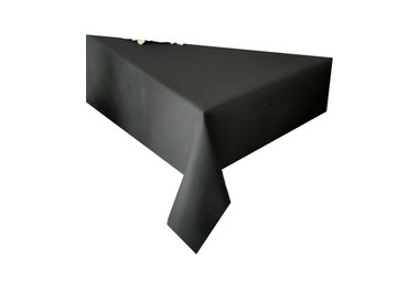 Obrus Gładki Czarny Plamoodporny 140x140