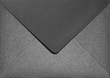 Koperty perłowe B6 Aster Met. Black czarne - 25szt