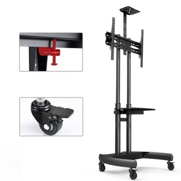 Подставка под телевизор 43 50 55 65 75 дюймов на колесах Телескопическая