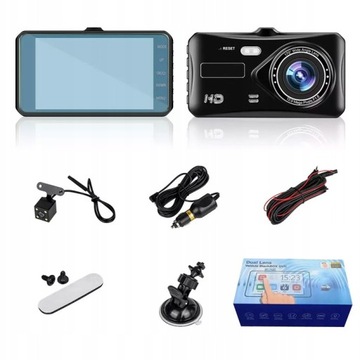 РЕГИСТРАТОР ВОЖДЕНИЯ СЕНСОРНЫЙ ЭКРАН ПЕРЕДНЯЯ ЗАДНЯЯ ЧАСТЬ МЕНЮ PL