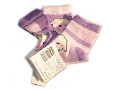 3 PACK SKARPETY DZIEWCZĘCE SKARPETKI KOLOR 16/18