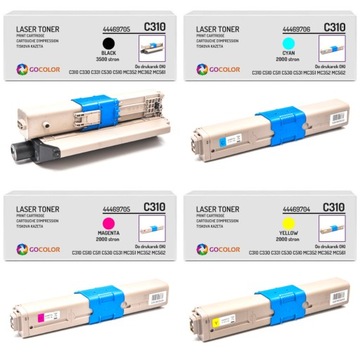 Zestaw 4 tonery CMYK do drukarki OKI C531 DN