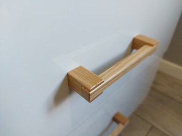 Ручка мебельная деревянная Релинг, длина 148мм, ширина 128мм
